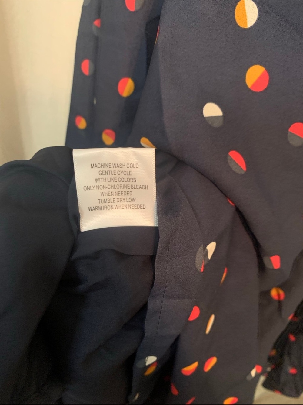 ModCloth ‘Fits of Bliss’ Navy Polka Dot Wrap Midi Dress Size 2X - Picture 9 of 9